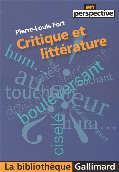 Couverture_Critique et littérature