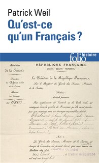 Front cover_Qu'est-ce qu'un Français ?