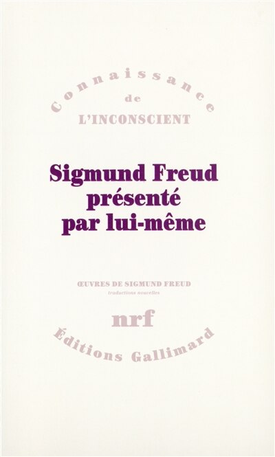 Front cover_Sigmund Freud présenté par lui-même