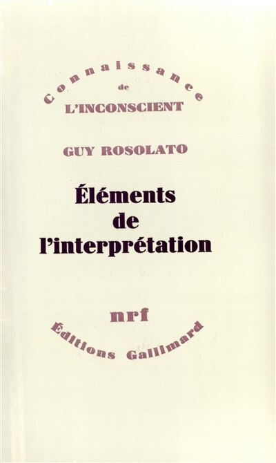 Front cover_Eléments de l'interprétation