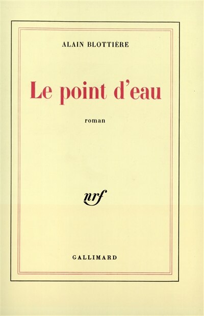 Front cover_Le point d'eau