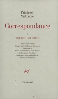 Front cover_Correspondance, Vol. 1. Juin 1850-avril 1869