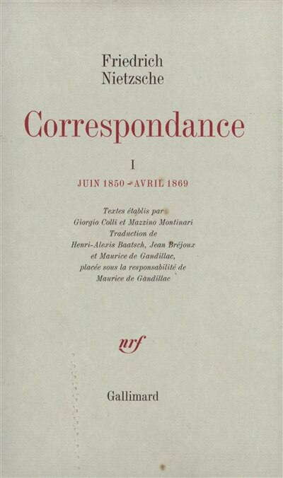 Front cover_Correspondance, Vol. 1. Juin 1850-avril 1869