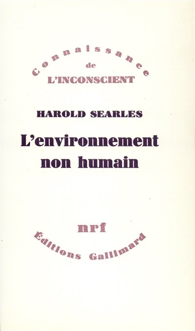 Front cover_L'Environnement non humain