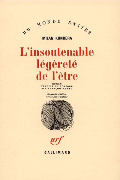 Couverture_L'insoutenable légèreté de l'être