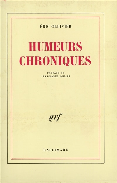 Front cover_Humeurs chroniques