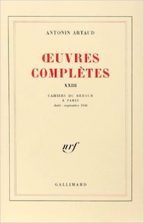 Front cover_Cahiers du retour à Paris : août-septembre 1946