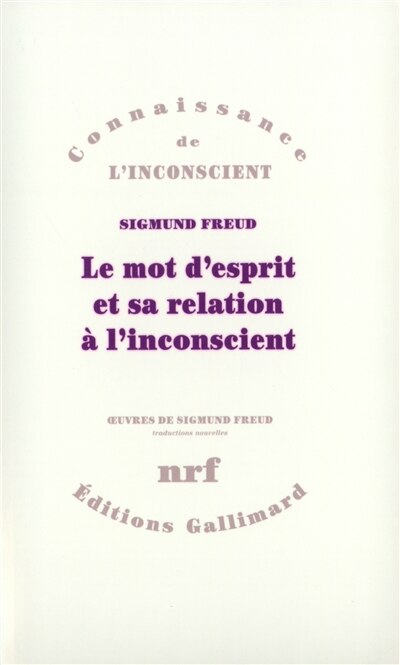 Front cover_Le Mot d'esprit et sa relation à l'inconscient