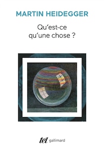 Couverture_Qu'est-ce qu'une chose ?