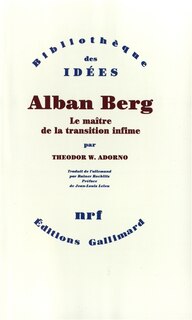 Front cover_Alban Berg : le maître de la transition infime