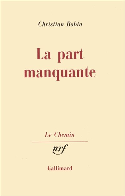Front cover_La part manquante