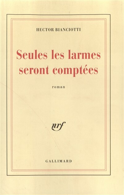 Front cover_Seules les larmes seront comptées