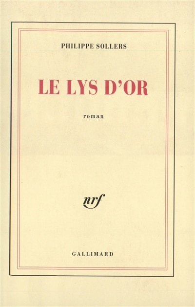 Front cover_Le Lys d'or
