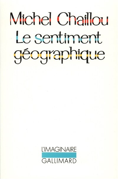 Front cover_Le Sentiment géographique