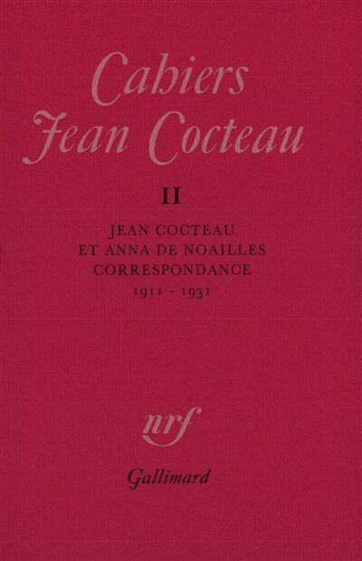 Front cover_Cahiers Jean Cocteau, n°11. Jean Cocteau et Anna de Noailles : correspondance : 1911-1931