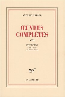 Couverture_Histoire vécue d'Artaud-Mômo : tête-à-tête