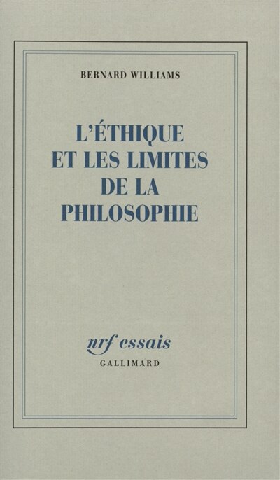Front cover_L'Ethique et les limites de la philosophie