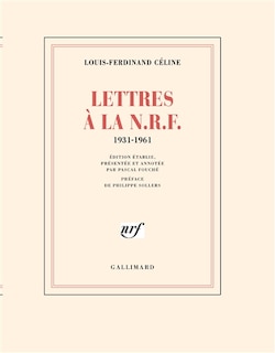 Front cover_Lettres à la N.R.F. : 1931-1961