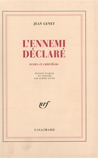 Front cover_L'Ennemi déclaré : textes et entretiens