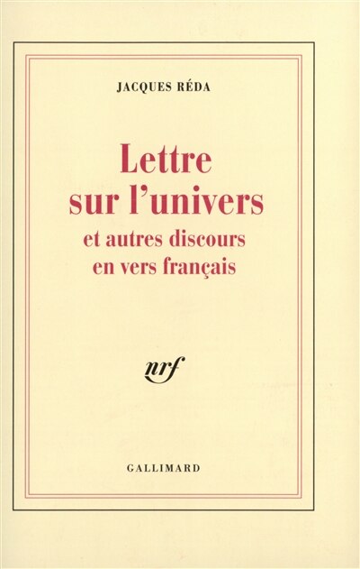 Front cover_Lettre sur l'univers : et autres discours en vers français