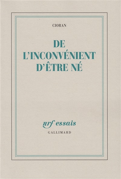 Couverture_De l'inconvénient d'être né