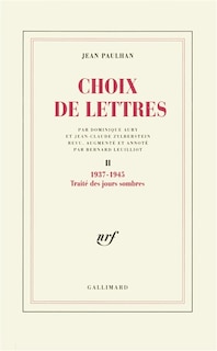 Couverture_Traité des jours sombres : 1937-1945