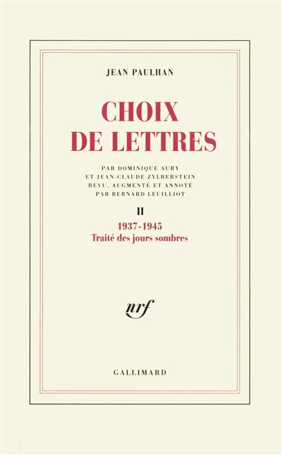 Couverture_Traité des jours sombres : 1937-1945