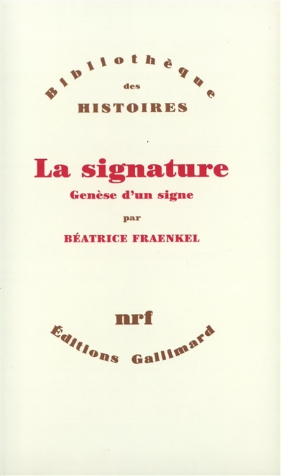 Front cover_La Signature : genèse d'un signe