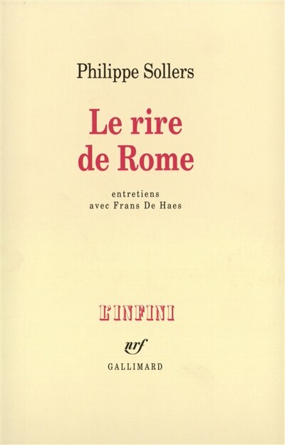 Front cover_Le Rire de Rome : entretiens avec Frans de Haes