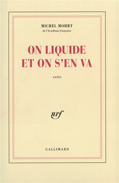 Front cover_On liquide et on s'en va : sotie