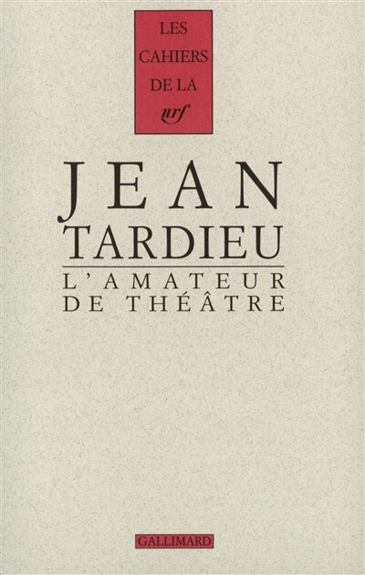 Front cover_L'amateur de théâtre