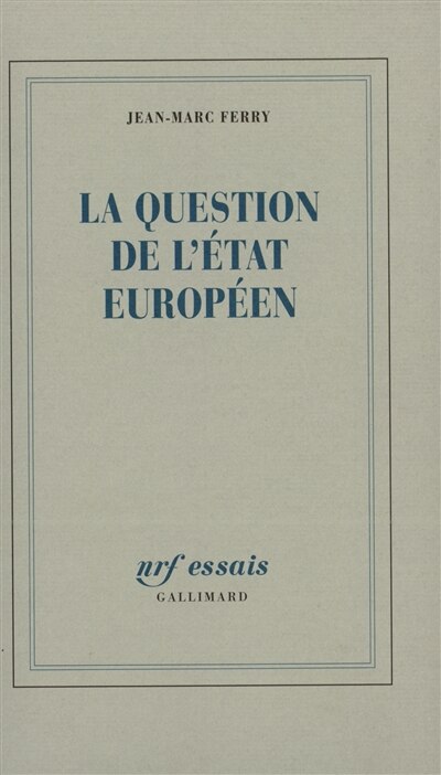 Couverture_La question de l'Etat européen