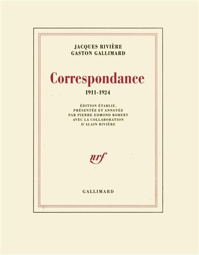 Front cover_Correspondance : 1911-1924