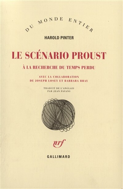 Front cover_Le scénario Proust : A la recherche du temps perdu