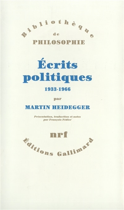 Couverture_Ecrits politiques : 1933-1966