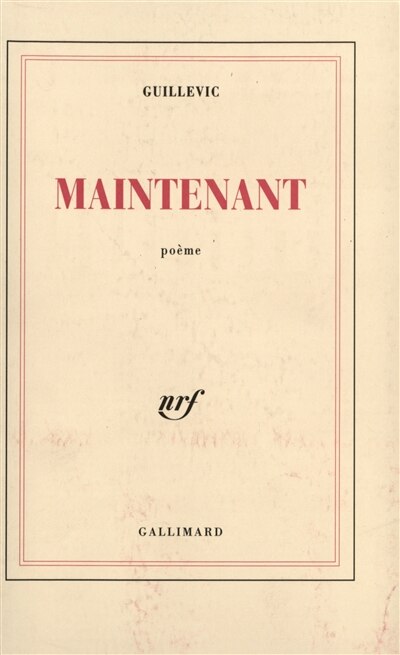 Front cover_Maintenant