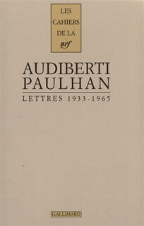 Front cover_Lettres à Jean Paulhan : 1933-1965