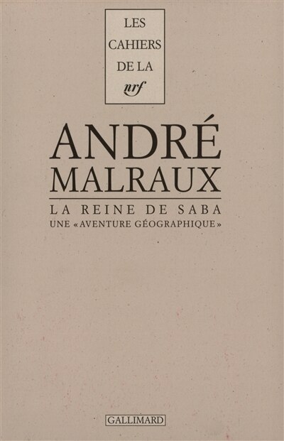Front cover_La Reine de Saba : une aventure géographique