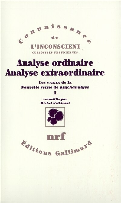 Front cover_Analyse ordinaire, analyse extraordinaire