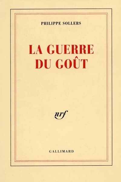 Front cover_La Guerre du goût