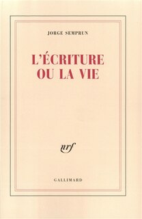 Front cover_L'écriture ou la vie