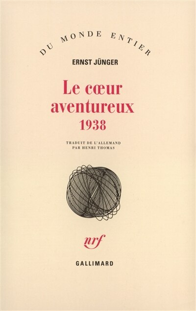 Couverture_Le coeur aventureux : 1938