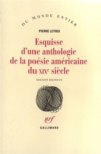Front cover_Esquisse d'une anthologie de la poésie américaine du XIXe siècle
