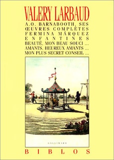 Front cover_Barnabooth, enfantines, amants, heureux amants
