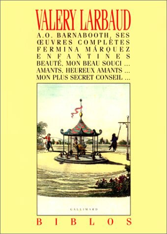Front cover_Barnabooth, enfantines, amants, heureux amants