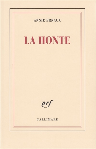 Front cover_La honte