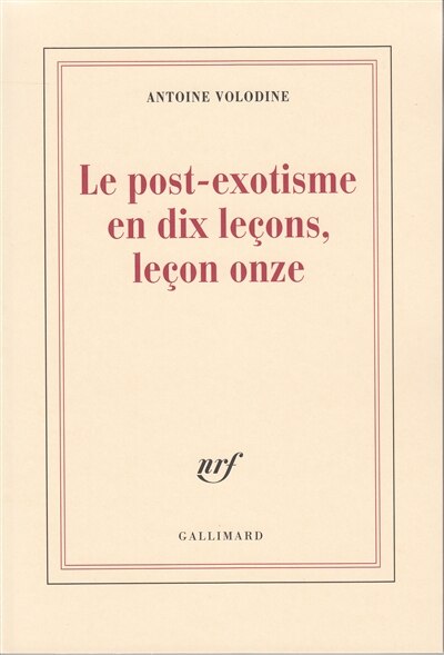 Front cover_Le post-exotisme en dix leçons, leçon onze