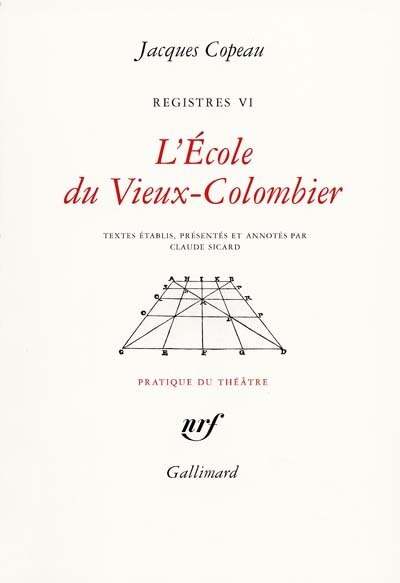 Front cover_Les registres du Vieux-Colombier, Vol. 6. L'école du Vieux-Colombier