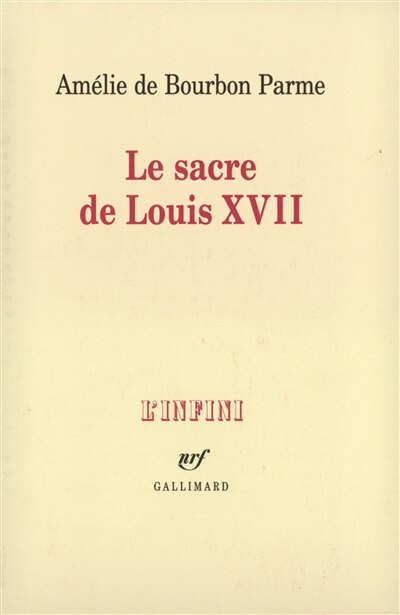 Front cover_Le sacre de Louis XVII : récit