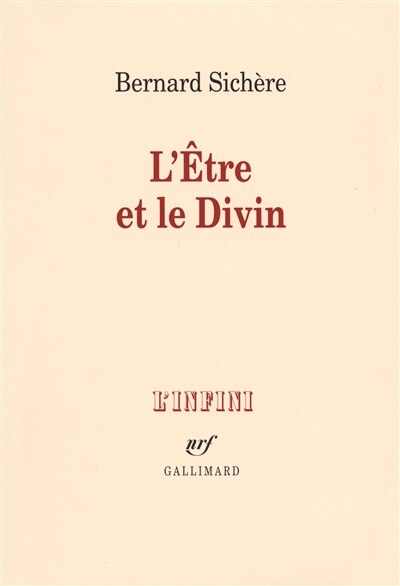 Front cover_L'être et le divin